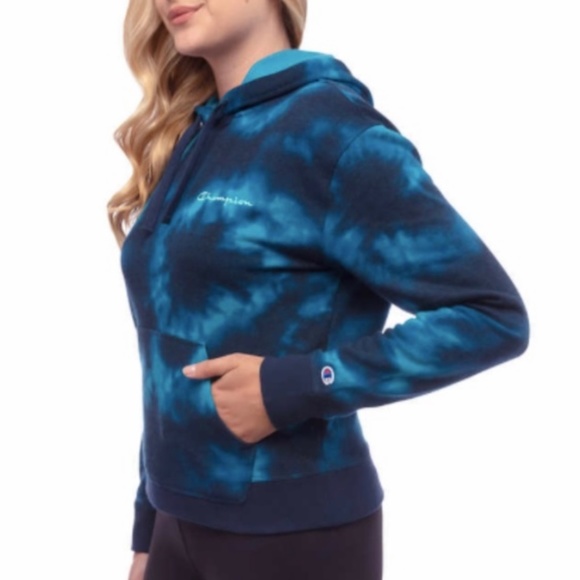 Champion Blue Tie Dye Hoodie - Picture 2 of 7